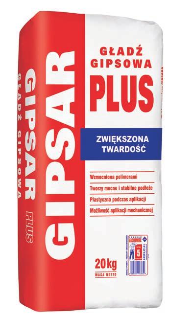 podłoże plastyczny podczas aplikacji możliwość aplikacji mechanicznej 5 3 2 20 kg 10 kg 5 kg Przeznaczenie Do wykonywania gładzi gipsowych na ścianach i sufitach.