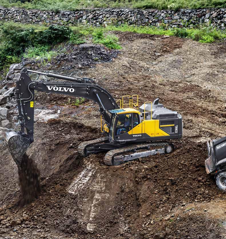 Tryb0 ECO Niepowtarzalny tryb ECO opracowany przez firmę Volvo optymalizuje pracę układu hydraulicznego, poprzez zmniejszanie strat przepływu i ciśnienia, redukując tym