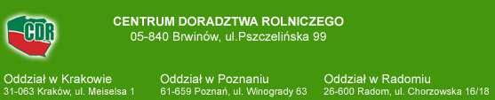 STRONY CDR www.cdr.gov.pl http://www.agroportal.agro.pl/ http://www.odr.net.pl/rolnictwo_ekologiczne/ http://cc.