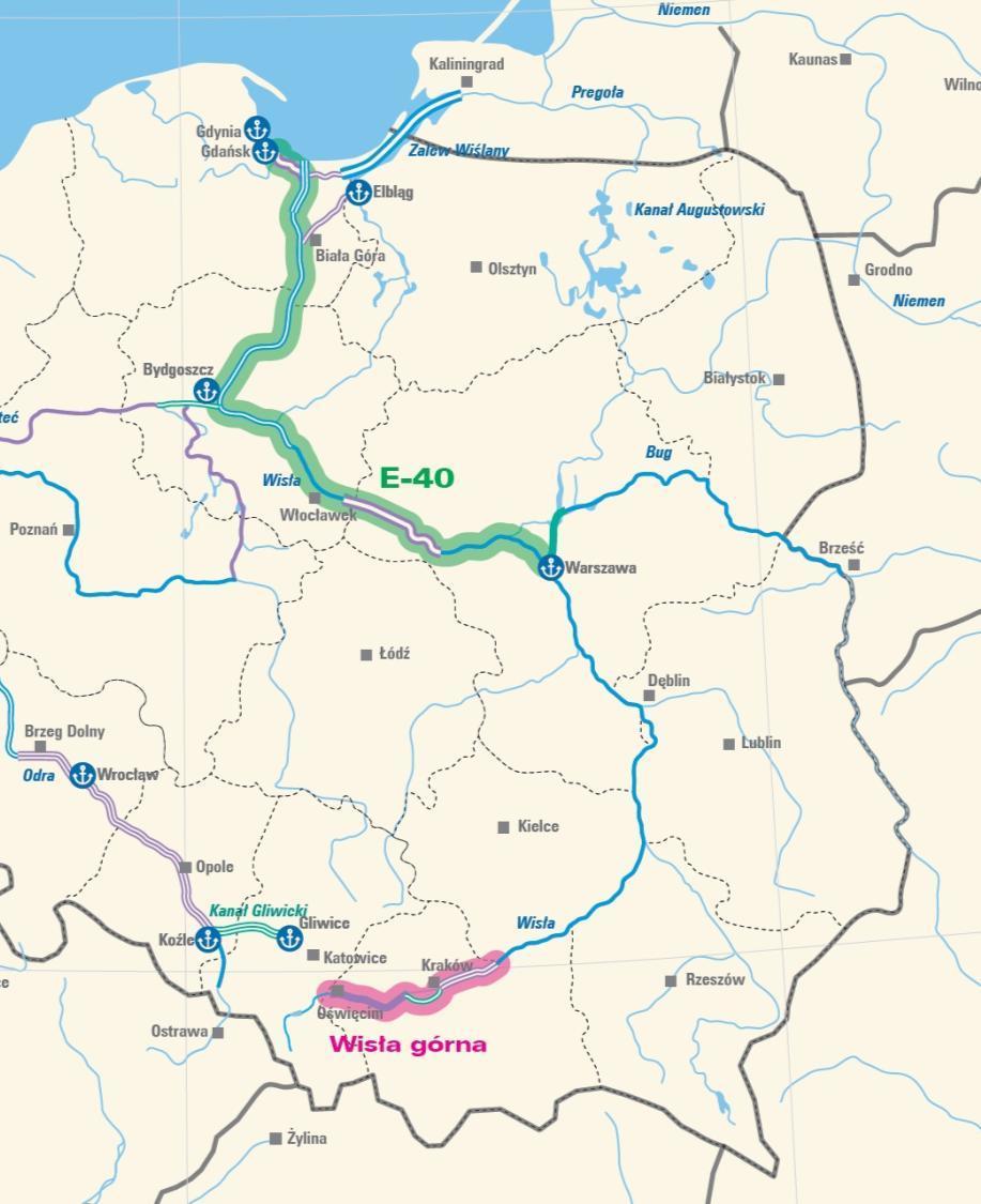 Priorytet II. Droga wodna rzeki Wisły - uzyskanie znacznej poprawy warunków nawigacyjnych II.1.