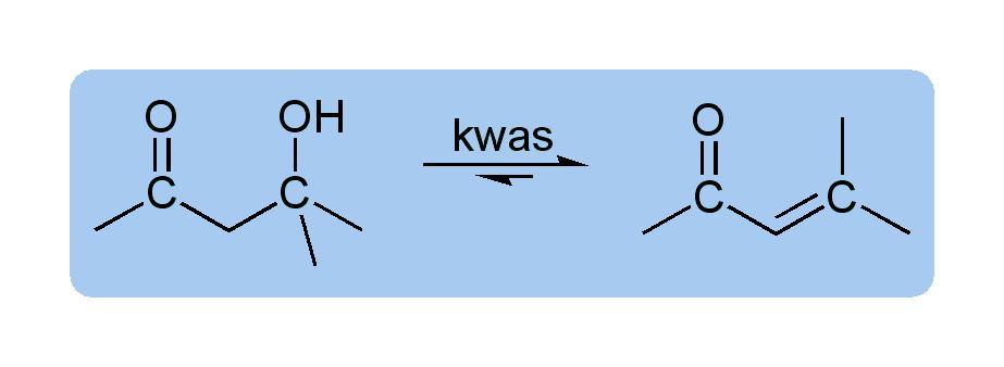 TLENEK MEZYTYLU ZADANIE 7B Aldole (związki β-hydrokykarbonylowe), otrzymane na przykład w wyniku reakcji kondensacji aldolowej, są często związkami nietrwałymi.