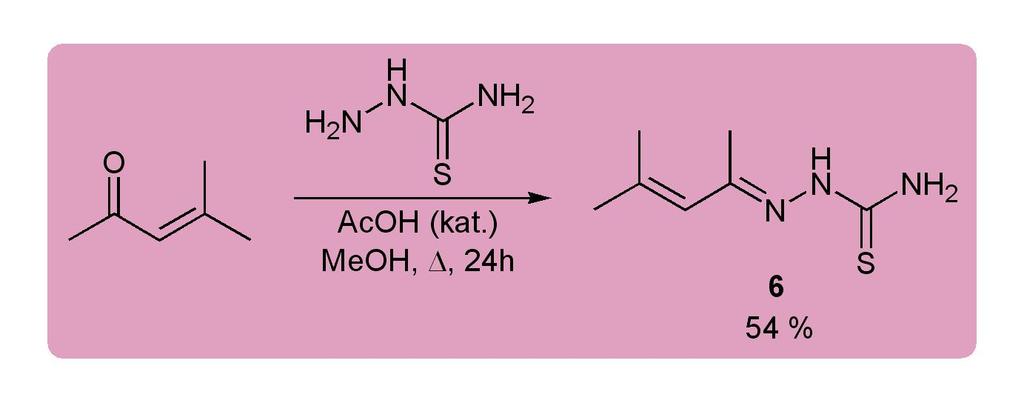 3. Tlenek mezytylu jako związek karbonylowy (Schemat 6) Schem. 6. Tlenek mezytylu reagujący jako związek karbonylowy.