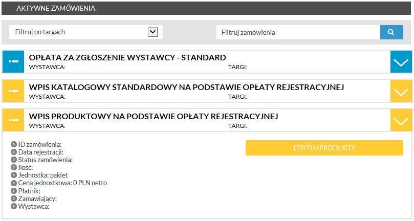 Pamiętaj W ramach opłaty za zgłoszenie wystawcy STANDRARD możesz zamieścić bezpłatnie 60 znaków graficznych w opisie katalogowym.