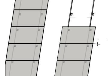 Przy ułożeniu poziomym paneli, profile aluminiowe montujemy pionowo na dachu.