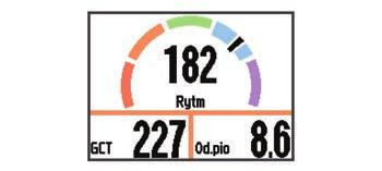 Dynamika biegu Możesz używać zgodnego urządzenia Forerunner sparowanego z akcesorium HRM-Run lub HRM-Tri do przekazywania danych o kondycji biegowej w czasie rzeczywistym.