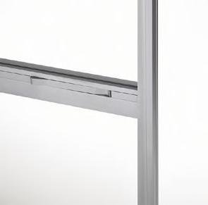 The handles are installed in the horizontal profiles which divide the panel and the rod handles as installed in a vertical profile.