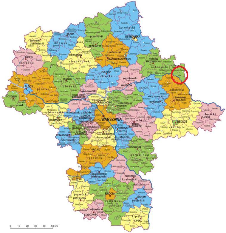 1 CHARAKTERYSTYKA GMINY SZULBORZE WIELKIE 1.1 Podstawowe informacje o gminie Gmina Szulborze Wielkie położona jest we wschodniej części województwa mazowieckiego w powiecie ostrowskim.