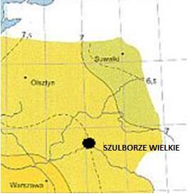 Wskaźniki klimatyczne dla gminy Szulborze Wielkie Wartości Średnia wieloletnia temperatura powietrza T [ o C] 7,5 Amplituda temperatur