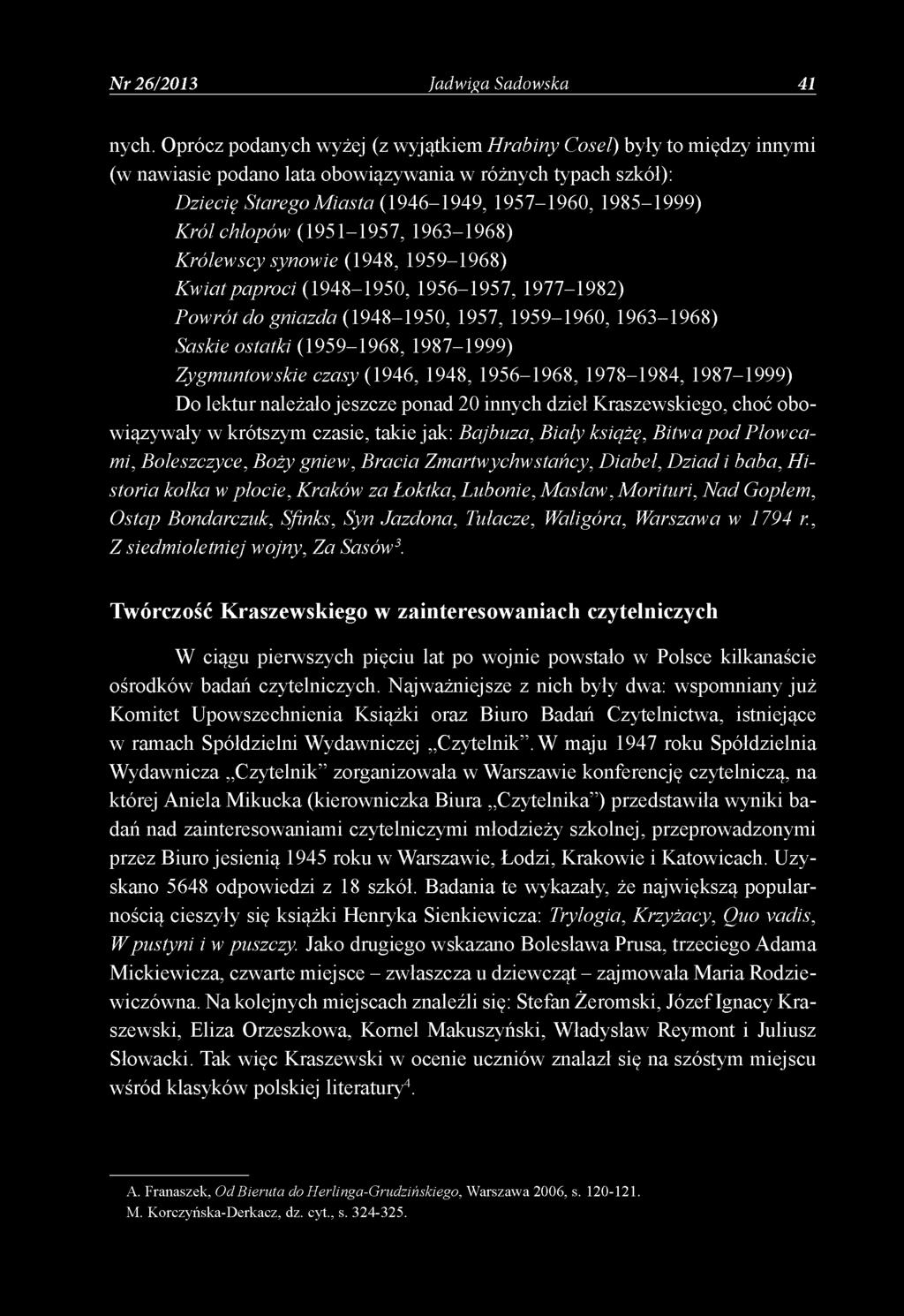 Nr 26/2013 Jadwiga Sadowska 41 nych.