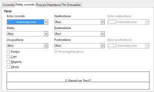 Czcionki OpenOffice Ograniczona funkcjonalność skrótów na pasku głównym Rozszerzenie