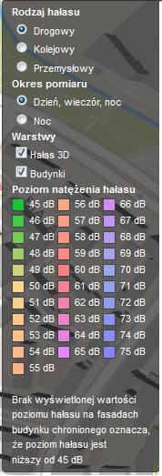 przedstawiającą obszary przekroczeń dopuszczalnej wartości wskaźnika, dla którego tę mapę opracowano.