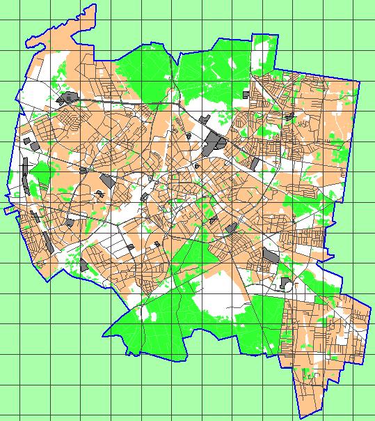 Lokalizacja największych terenów przemysłowych (tereny oznaczone na mapie kolorem szarym) uwzględnionych przy opracowaniu mapy akustycznej miasta Białegostoku Istotną rolę w gospodarce miasta odgrywa