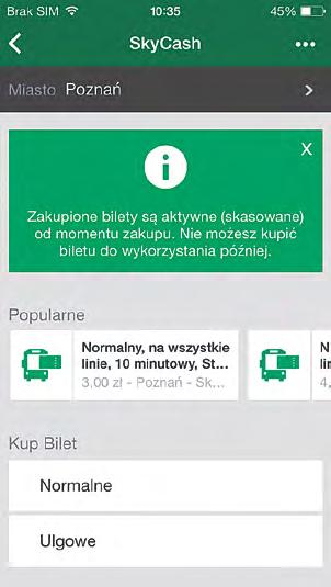 18 BZWBK24 mobile 19 ZAKUPY MOBILNE W ramach usługi Mobilne zakupy kupisz bilety komunikacji miejskiej, opłacisz strefę parkingową (w wybranych miastach ich lista znajduje się na bzwbk.