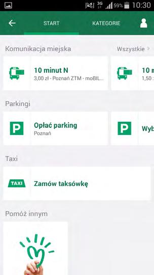 Usługa Zakupy mobilne dostępna jest w telefonach z systemem operacyjnym Android, Apple ios oraz Windows Phone od wersji min. 8.0. Aby korzystać z tej usługi, należy zarejestrować telefon (patrz str.