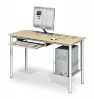- Stolik komputerowy LUX nogi okrągłe 359,90 zł. Wymiary: 1160 x 580 mm, stelaż tylko srebrny, blat buk i klon Blat z płyty meblowej o gr.