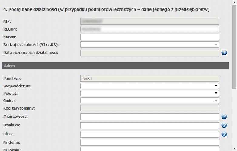18 Portal Świadczeniodawcy Po uzupełnieniu pól należy kliknąć przycisk / co spowoduje zapisanie wpisu, który zostanie