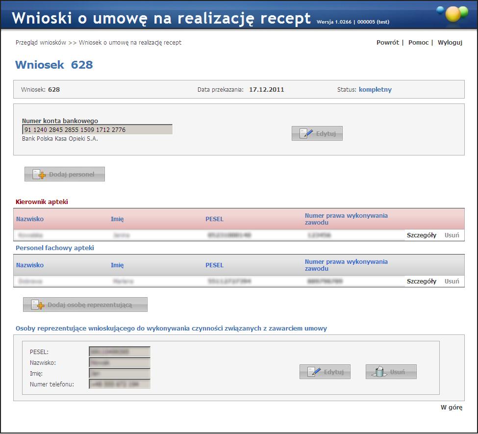 192 Portal Świadczeniodawcy 4.3.8.5 Wydruk umowy Po pozytywnej ocenie wniosku jego status zostanie zmieniony na kompletny.