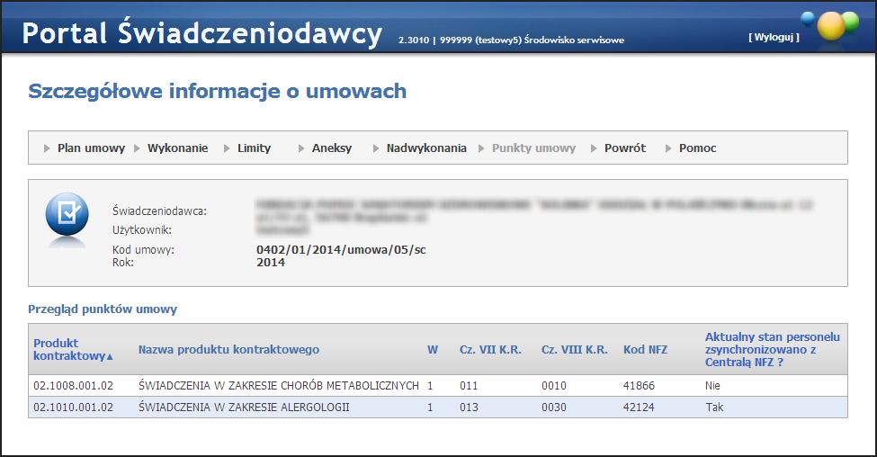 38 Portal Świadczeniodawcy Umowa nie doty cząca RTM Umowa doty cząca