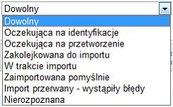 Obsługa okien 67 Panel wyszukiwania umożliwia zawężenie kryteriów wyszukiwania do wyżej przedstawionych.