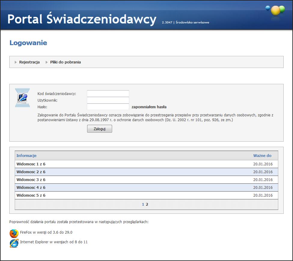 Praca z programem 2 7 Praca z programem Aby zainicjować serwis www, należy uruchomić przeglądarkę internetową (np. Internet Explorer, Mozilla Firefox itp.