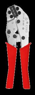 Długość: 210 mm; Masa: 550 g Kleszcze S 55 Gniazdo nr Zakres przewodów [mm 2 ] 1 0,5 1,0 Forma zaprasowania 2 1,5 2,5 Forma zaprasowania końcówki na przewodzie.