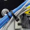 Osprzęt elektroinstalacyjny Opaski kablowe OPK Opaski kablowe do wiązania, unieruchamiania i spajania: okablowań elektrycznych zamocowań nieotwieralnych Cechy szczególne: materiał: PA66 kolor czarny