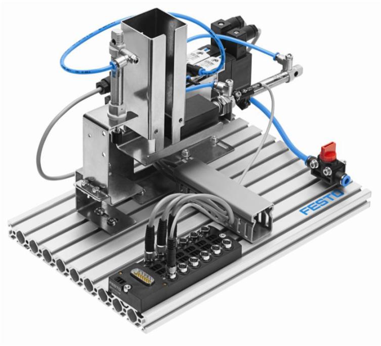 FluidSIM tworzyć oprogramowanie sterujące wybranym procesem technologicznym. Poniżej przedstawiono poszczególne stanowiska wraz z przykładowymi schematami sterowania.