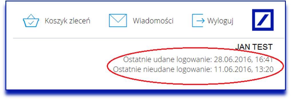 Certyfikat jest niewa ny lub zosta wystawiony dla instytucji innej ni Deutsche Bank AG. Odcisk certyfikatu Odcisk palca (Thumbprint, Fingerprint) powinien by zgodny ze wskazanym powy ej.
