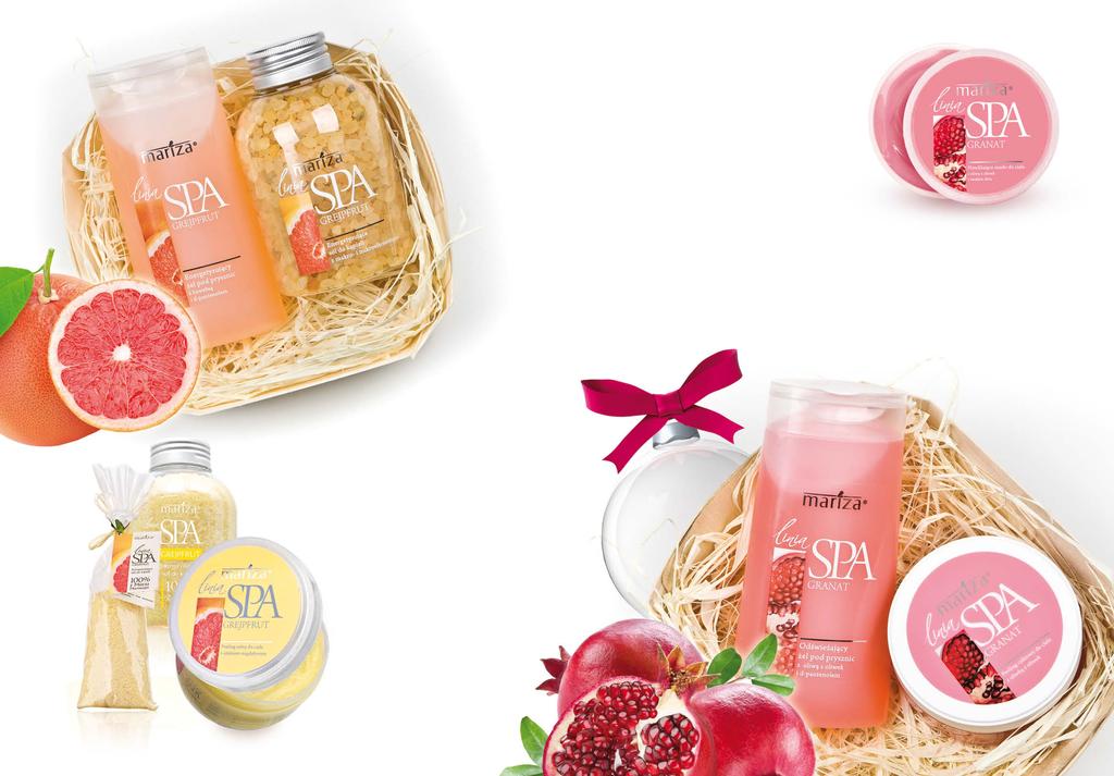 LINIA SPA POCZUJ OWOCOWE ORZEŹWIENIE 6 Odświeżający żel pod prysznic 10 zł 4,60/l 7 Cukrowy peeling do ciała 19 zł 99,50/l 50 ml 1 00 ml 1 8 Nawilżające maslo