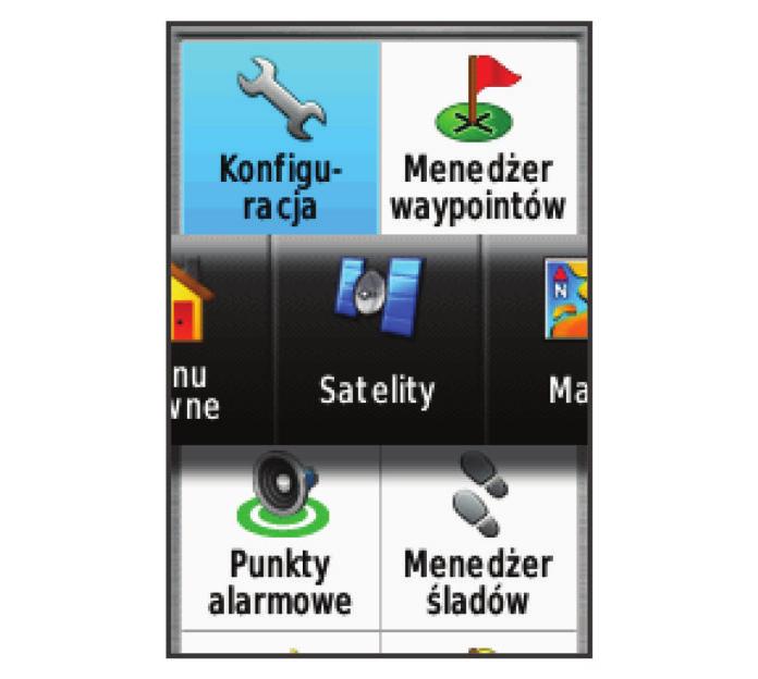 Zmiana kolejności stron 1 Wybierz kolejno Konfiguracja > Sekwencja stron. 2 Wybierz stronę. 3 Wybierz Przenieś. 4 Przenoszenie strony w górę lub w dół listy. 5 Wybierz ENTER.