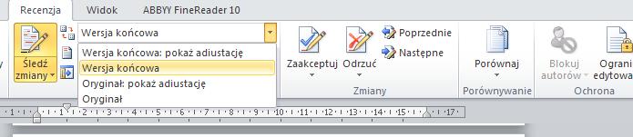 4. Po I moim sprawdzeniu proszę pracować w trybie recenzji. Plik.