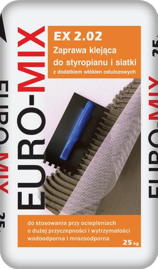 Zaprawy nie można stosować na powierzchniach drewnianych, metalowych oraz z tworzyw sztucznych (typu siding) OPAKOWANIE: ZUŻYCIE: 5 do 6 kg/m 2 przy klejeniu płyt do ścian ok.