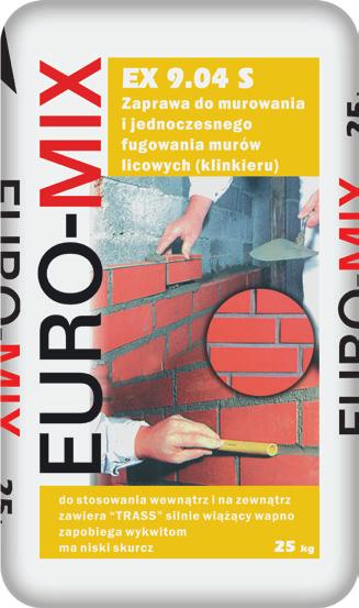 Wodo- i mrozoodporna zaprawa do murowania metodą cienkowarstwową ścian z bloczków betonu komórkowego oraz silikatów, do stosowania wewnątrz i na zewnątrz obiektów bud.