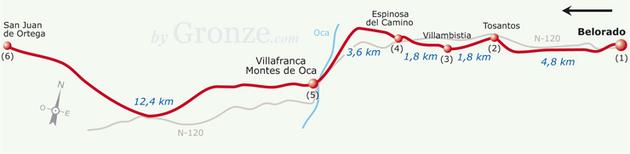 Etap 11 Belorado - San Juan de Ortega (24 km) Tosantos Mieszk.: 57 Wys.: 818 m.n.p.m. Do Villambista: 1.9 km Do Santiago de Compostela: 532.8 km Refugio: 30 materacy, wspólne posiłki, donativo.