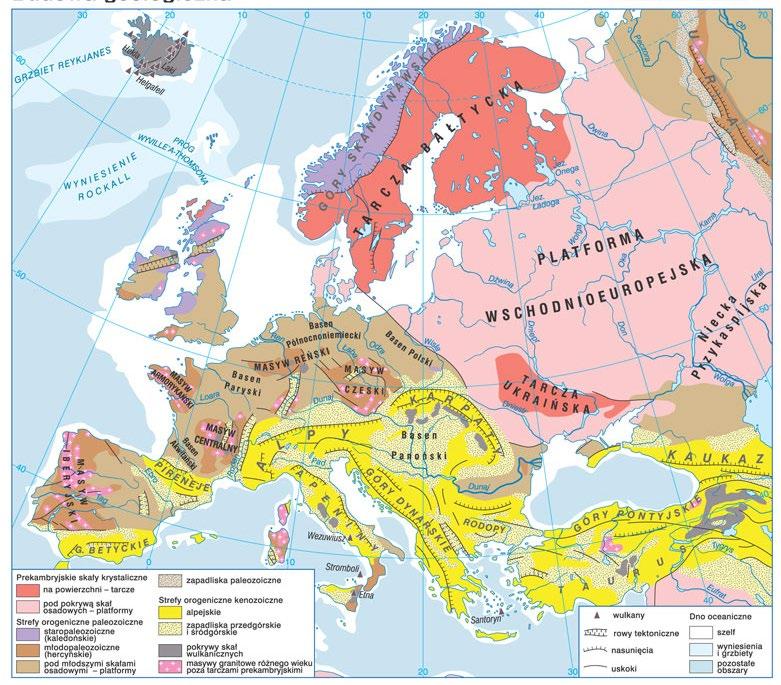 Nasz kraj posiada skomplikowaną, różnowiekową i różnorodną tektonicznie budowę geologiczną.