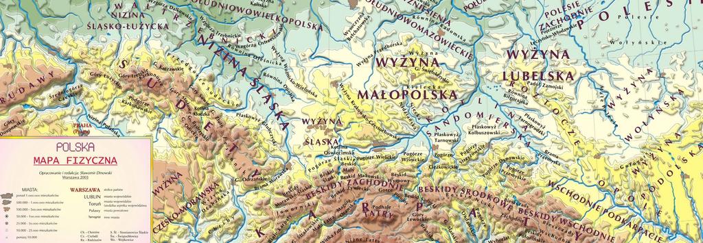 Na południu Polski występują Karpaty, czyli fragment młodego pasma alpejskich struktur oraz stare pasma górskie: Sudety i Góry Świętokrzyskie.