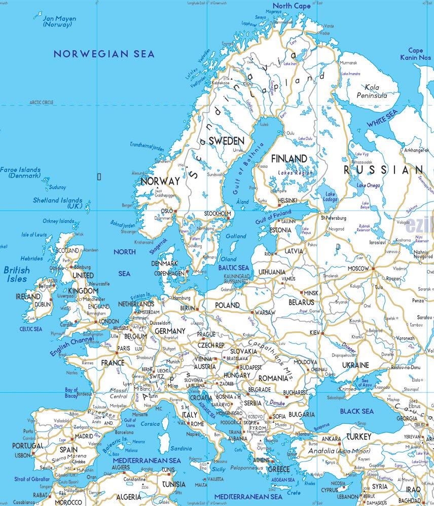 Przez nasz kraj przechodzą trzy równoleżnikowe szlaki komunikacyjne: najważniejszy szlak komunikacyjny Europy, przechodzący przez centrum Polski, z Rosji, łączący wschód i zachód: z Rosji (z Moskwy)