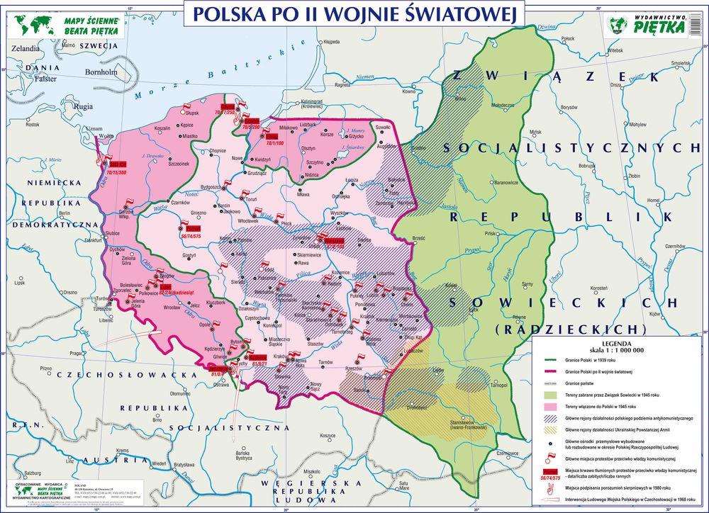 Obecnie Polska graniczy z siedmioma państwami, głównie wzdłuż naturalnych granic: rzek (około 36% granic), wyniesionych grani lub szczytów