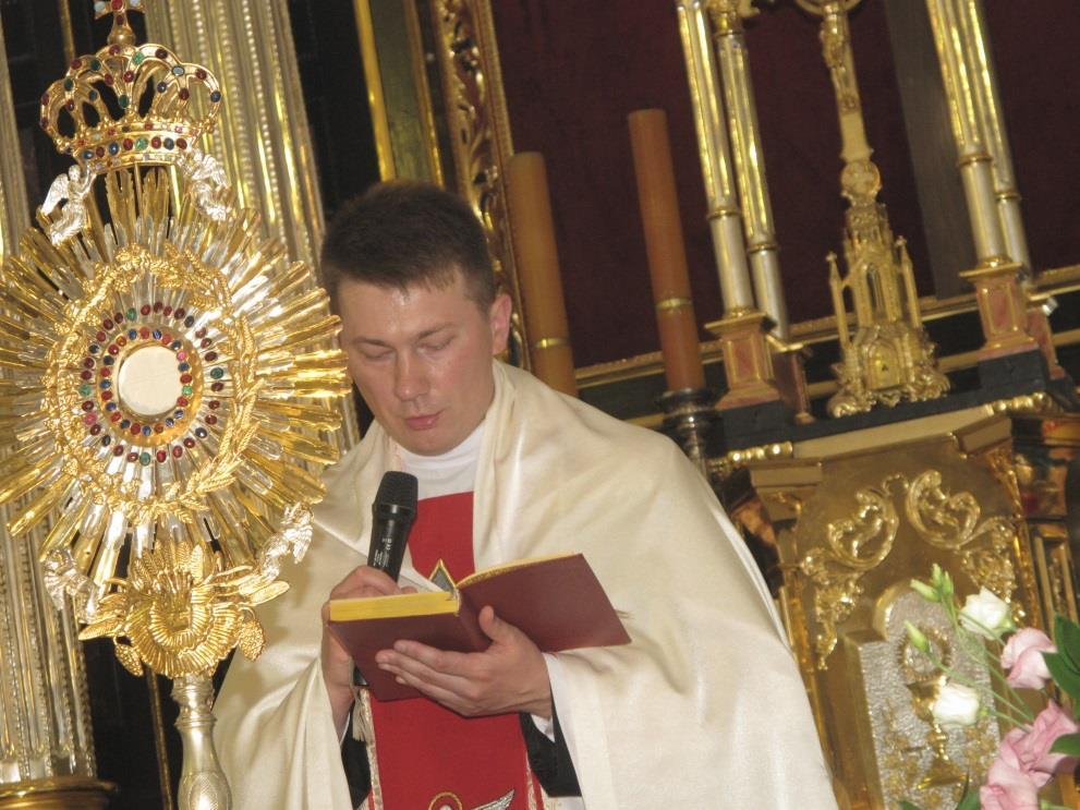 146 Monografia rzymskokatolickiej parafii Świętej Trójcy w Komarowie W dzień odpustu 15 czerwca 2014 roku, o godz. 12 00, ks. Bartłomiej Garczyński celebrował mszę św.