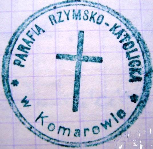 58 Monografia rzymskokatolickiej parafii Świętej Trójcy w Komarowie kanonika Władysława Tarkowskiego 325.