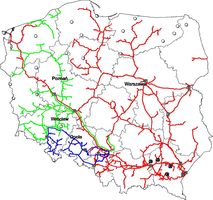 INWESTYCJE W SYSTEMIE GAZOWNICZYM W latach 1950-1990 Wyszczególnienie 1950 gazownie [szt.