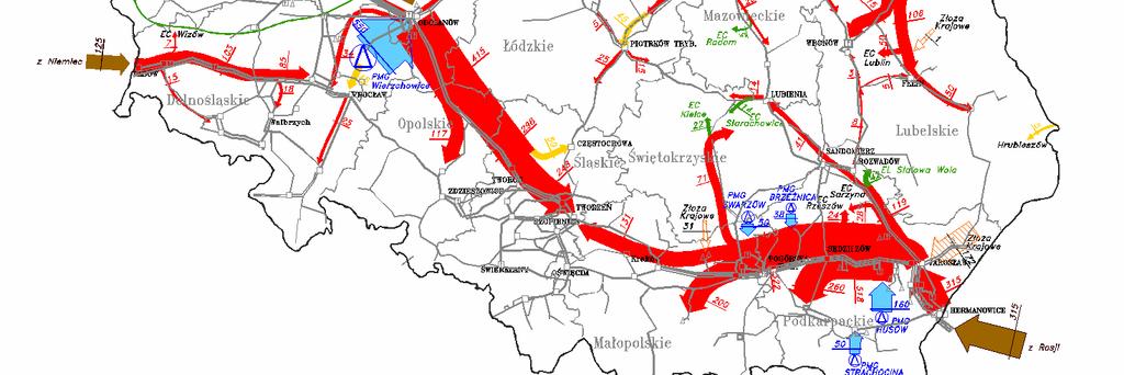 Istniejący system przesyłowy stwarza moŝliwości odbioru pełnej