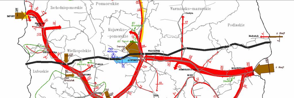 Przewidywany schemat rozpływów w systemie