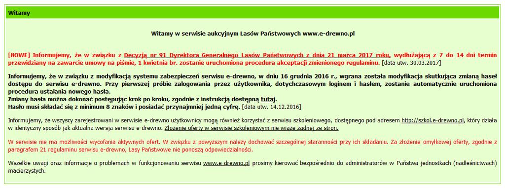 Rys. 8. Przycisk logowania i prosta wyszukiwarka aukcji 2.1.2. Okno powitalne W centralnej części Strony głównej znajduje się okno Witamy (Rys. 9).