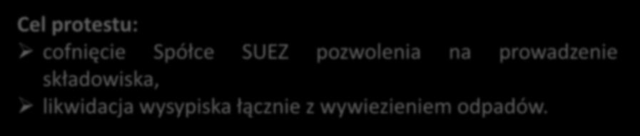 PRZECIWKO SKŁADOWISKU ODPADÓW 26 października br.