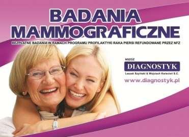 ZAPROSZENIE NA BEZPŁATNE BADANIA MAMMOGRAFICZNE 5 grudnia 2017 r.