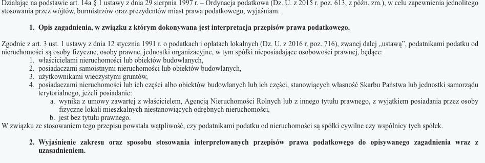 Przykładowy profil interpretacji ogólnej wyjaśnienie