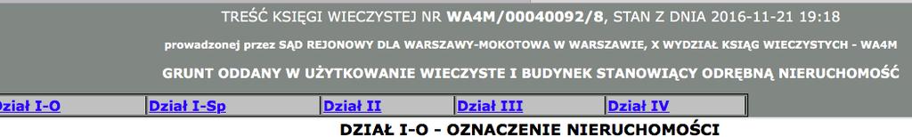 Działy Księgi Wieczystej 1.