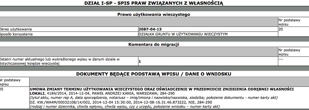 Dział I - Sp 6) Informacja dotyczące praw