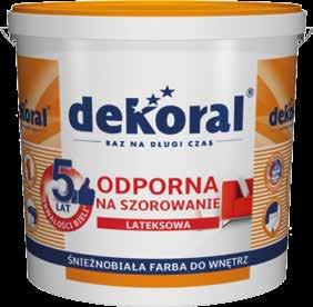 /L, KOD 739691 72 98 Farba biała akrylowa DEKORAL ŚCIANY
